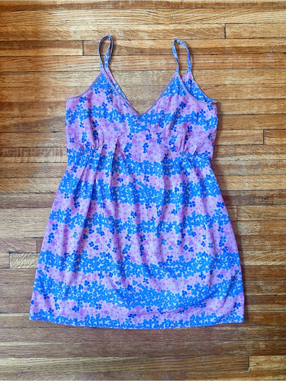 Ellie Mae Pink & Blue Floral Slip Dress
